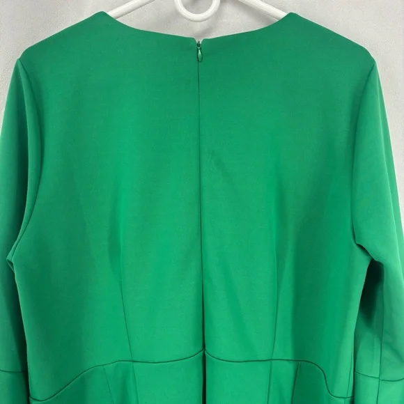 Eloquii Ultramarine Green Flare Sleeve Scuba Dress size 18 Plus Size Knee Length - Picture 7 of 12